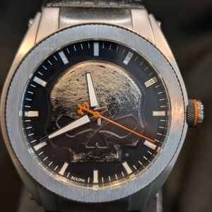 Bulova Harley Davidson Mens Watch Skull
